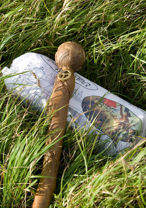 Gedrehter Wanderstock eines Bäckergesellen