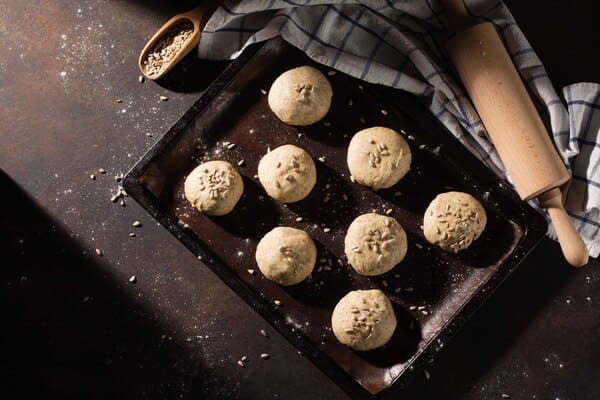 Teigrohlinge Backblech